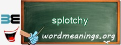 WordMeaning blackboard for splotchy